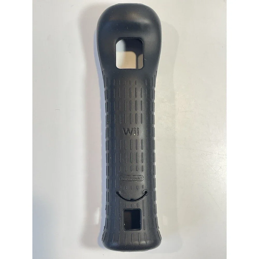OEM Nintendo Wii RVL-026 Black Motion Plus Adapter w/ Rubber Sleeve & Nunchuck